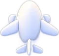 FlyBud, a little plane, flying past